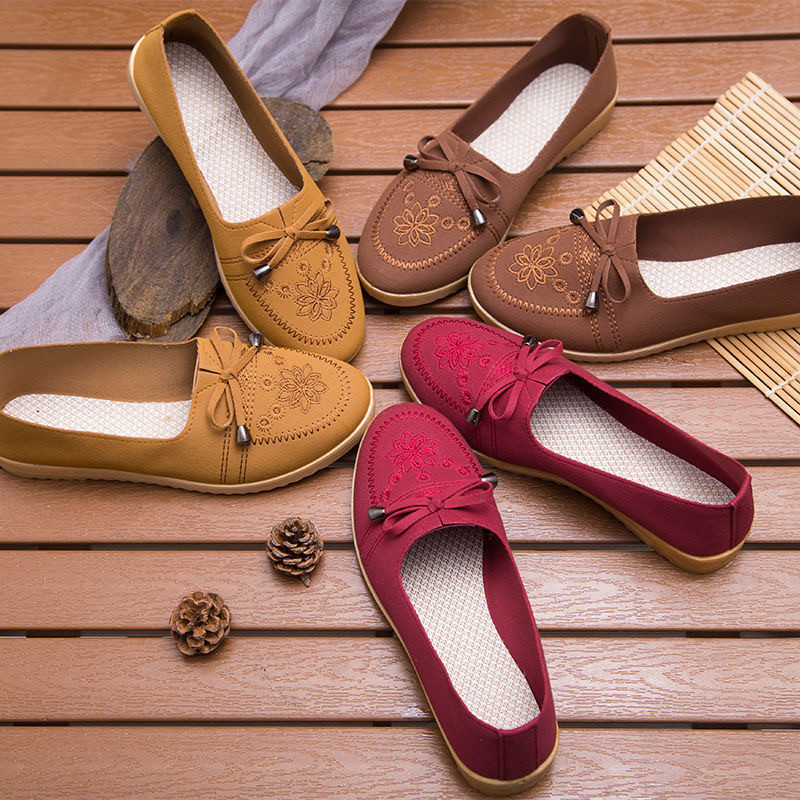 go🚚รองเท้าผ้าใบผู้หญิง ส้นแบน นุ่ม รองเทาสลิปออน สไตล์เกาหลี ลำลอง แฟชั่น ยืดหยุ่นได้ดี ไม่เจ็บเท้า ระบายอากาศ P-044