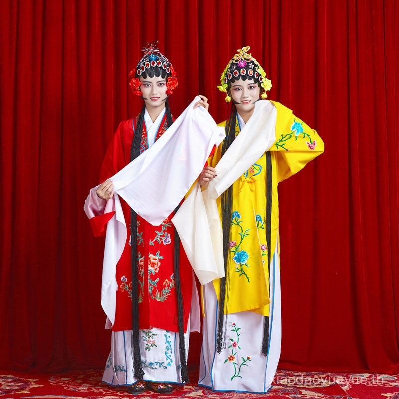 ชุดงิ้วปักกิ่งหญิง Huadan หญิงโอเปร่าชุดฝึก Tsing Yi Huangmei Opera ใหม่หญิงสวมเสื้อน้ำชุดการแสดง Yue Opera