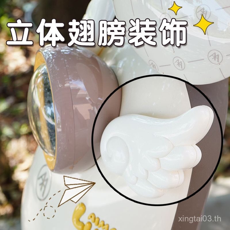 รถยนต์ไฟฟ้าลูน่าหยวนจักรวาลตกแต่งปีกการ์ตูนน่ารักสติกเกอร์รถนางฟ้าปีกขนาดเล็กกันน้ํา GZYV - รูปที่ 2