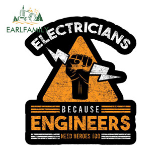 EARLFAMILY ช่างไฟฟ้าเพราะวิศวกรรถสติกเกอร์บุคลิกภาพ Occlusio…