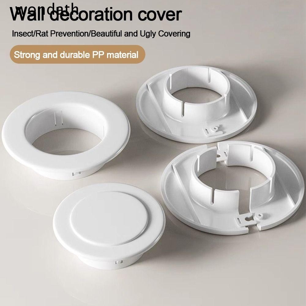 แย่ ฝาครอบตกแต่งผนัง, ฝาครอบท่อเครื่องปรับอากาศพลาสติกสีขาว, ฝาปิดรูแบบแยกที่ทนทาน