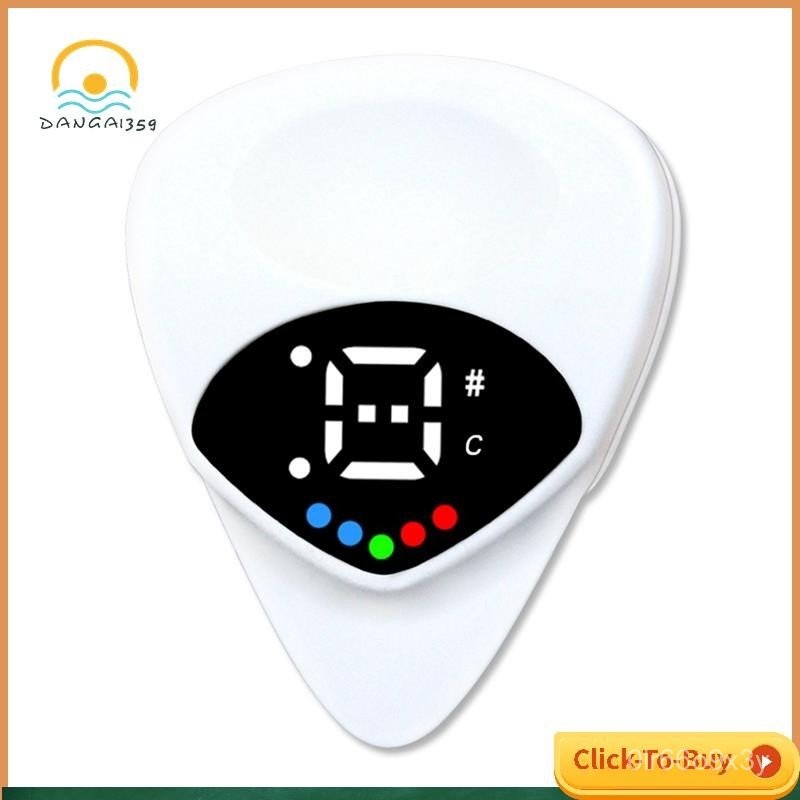 【Dangai359】Guitar Pick Tuner Ukulele Guitar Tuner 12 Equal Temperament Multifunction Tuner for Guita