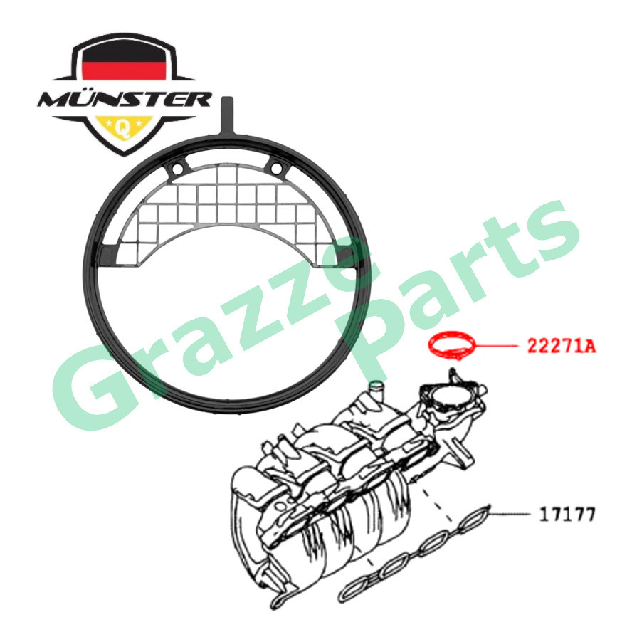 Münster คันเร่งกรอง O-Ring ปะเก็น 22271-BZ030 สําหรับ Perodua Bezza 1.3 Myvi 1.3 1.5 ใหม่ D20N 2018-