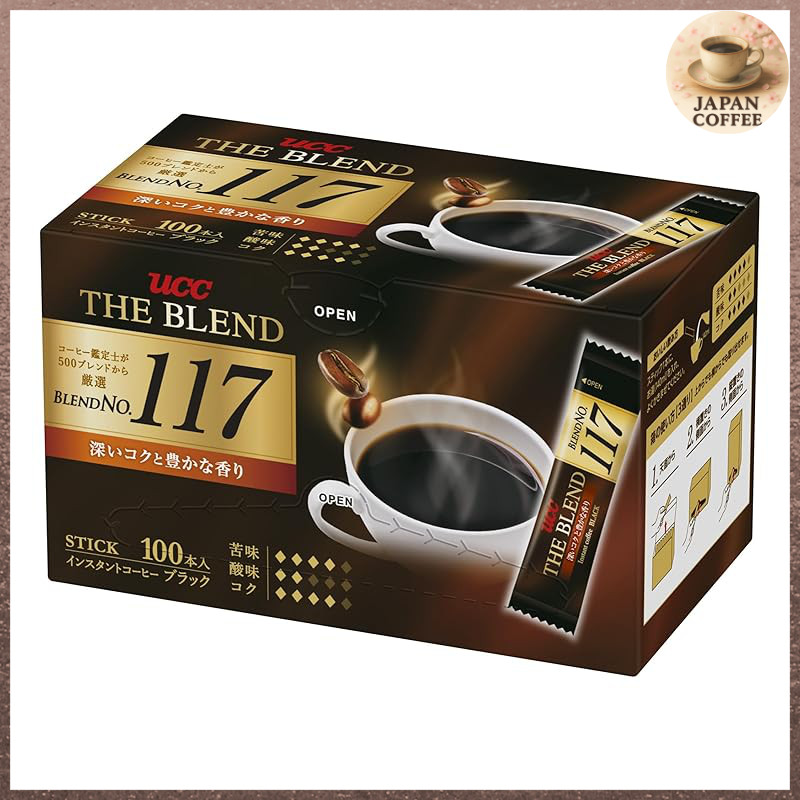 UCC The Blend 117 Instant Stick Coffee 100 Sticks – Rich Aroma Japan Coffee [EC Exclusive Pack]