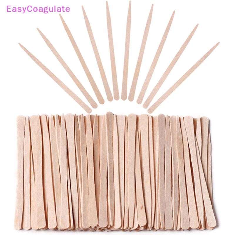 Eas 100PCS ผู้หญิงไม้กําจัดขน Stick ทิ้ง Depilation ไม้พาย Wax Sticks ไม้ Face Eyebrows แว็กซ์พายเครื่องมือความงาม Ate