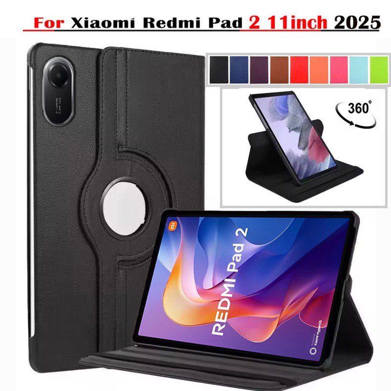 เคสฝาพับ หมุนได้ 360° สำหรับเรดมี่ แพด เอสอี Smart Case For Redmi Pad 2 Redmi Pad SE 11 8.7 pad 2 9.7 2026 pad pro 12.1