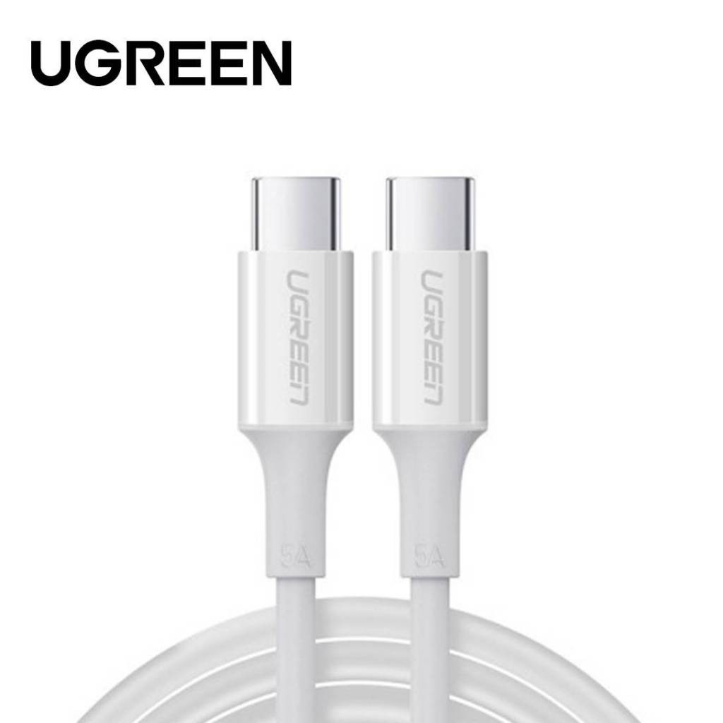 UGREEN สาย USB-C 3.0 เป็น USB-C 5A 100W 1M/2M (สีขาว)