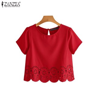 ซานเซียสำหรับผู้หญิง สไตล์เกาหลี แขนสั้น ตัวเล็กด้วยลูกไม้กล…