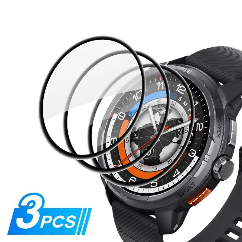 สําหรับ OnePlus Band นาฬิกา 2 2R (eSIM) 1-3 ชิ้นฝาครอบโค้งสีดําขอบฟิล์มกระจกนิรภัยสําหรับ OnePlus No