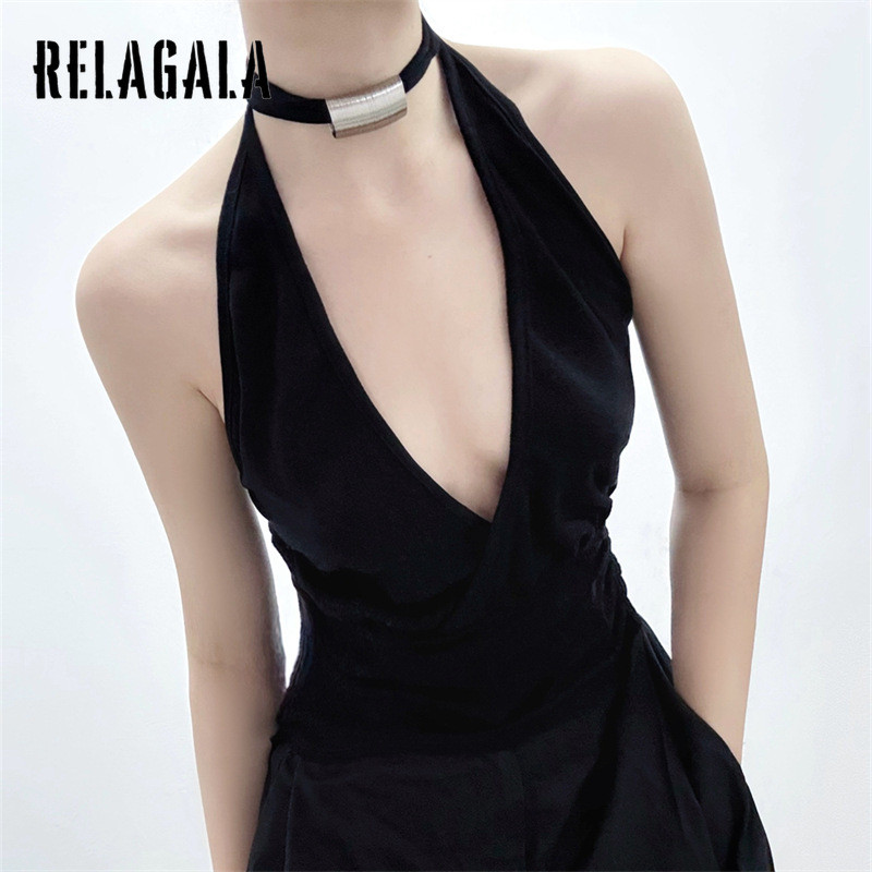 RELAGALA Bras สไตล์เสื้อกล้ามเปลือยหลัง เซ็กซี่สีทึบ — صورة 2