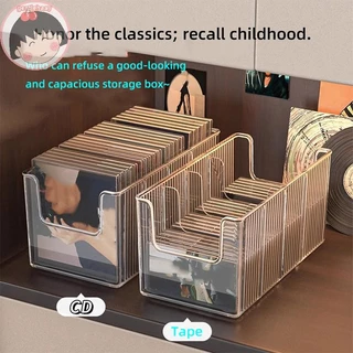 Gent CD Disc Rack Desktop Disc Black Record Magnetic Tape Display Storage Rack Collection Storage กล่องเก็บอัลบั้ม EN