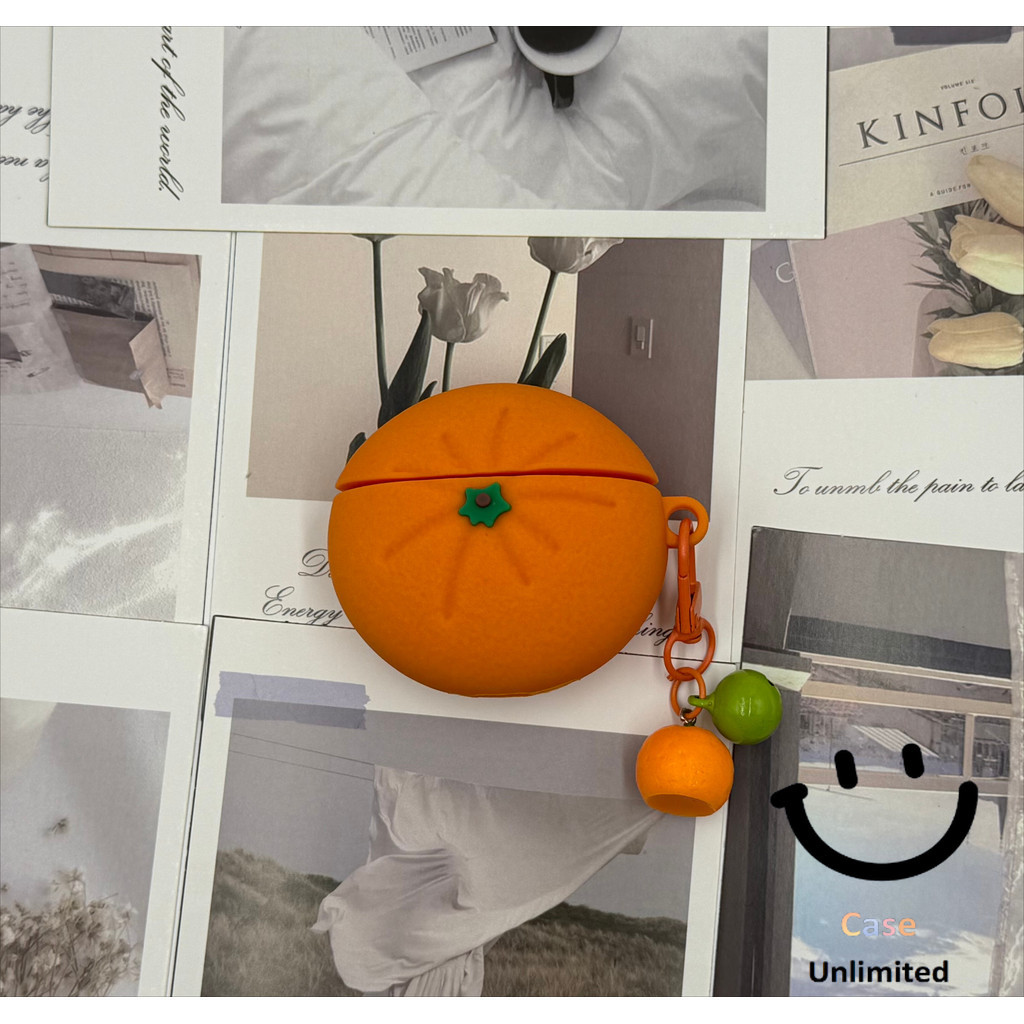 สําหรับ Asaki AK-PODSPRO เคส Case เคสหูฟัง ลายสีส้มน่ารัก