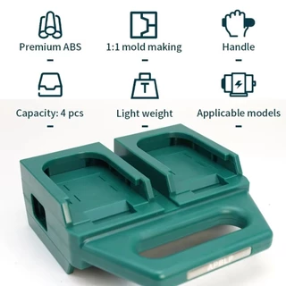 MAKITA โคเวโลส ชั้นเก็บแบตเตอรี่,4สล็อต/6สล็อตยึดอุปกรณ์แบตเตอรี่ขาตั้งแบบพกพา,ทนทานที่แข็งแกร่งลดลงพิมพ์แบตเตอรี่ฐานยึดสําหรับ ดู 18โวลต์