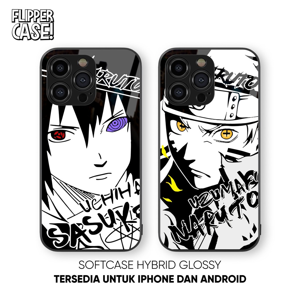 Uzumaki Naruto x Uchiha Sasuke Glossy Softcase Case สําหรับ Android & iPhone 17 - 6 - Flippercase