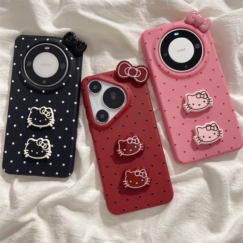 Limon Polka Dot Bow kt Cat เคสโทรศัพท์สําหรับ vivox100x90 Y78s18s19Y35s15 นุ่ม iQOOz9z5