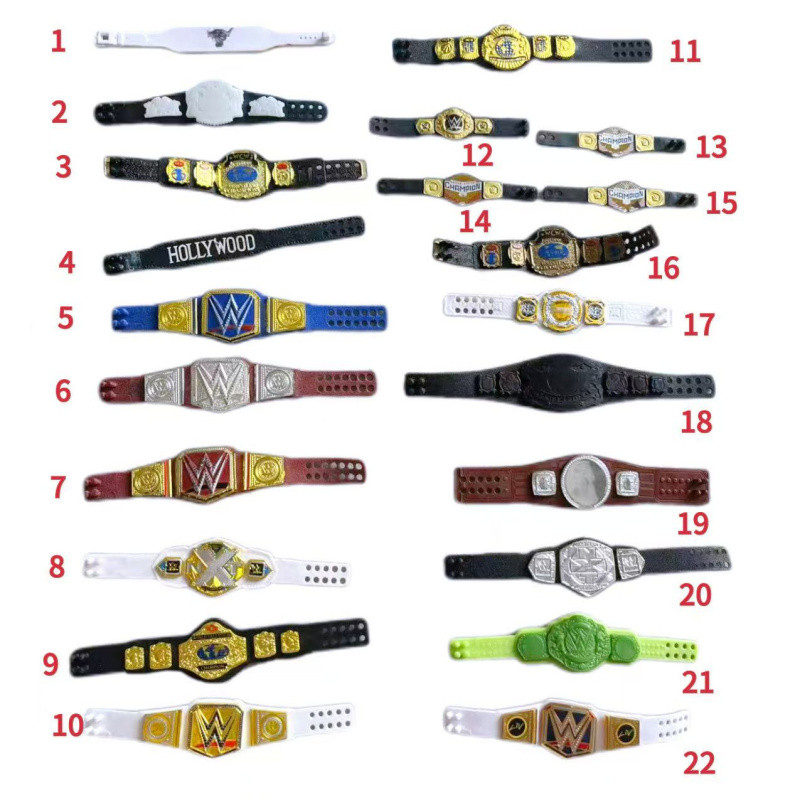 WWE Figures Championship Belt 6-7inchs Movable Wrestler Gold Belt