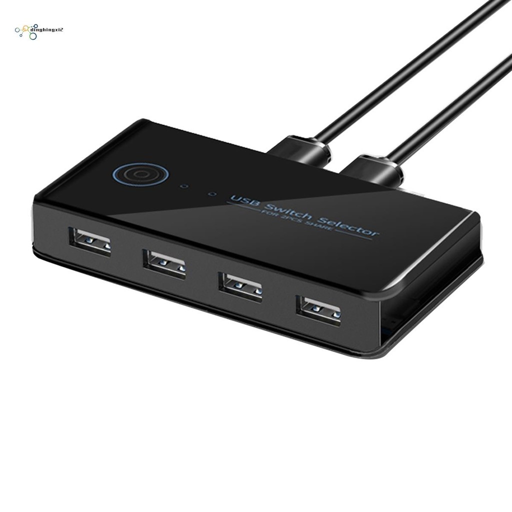 USB KVM สวิทช์ USB แชร์ Switcher 2 ใน 4 Out สําหรับแล็ปท็อปพีซีคีย์บอร์ดเมาส์เครื่องพิมพ์ USB Switch Hub อะแดปเตอร์ USB 2.0