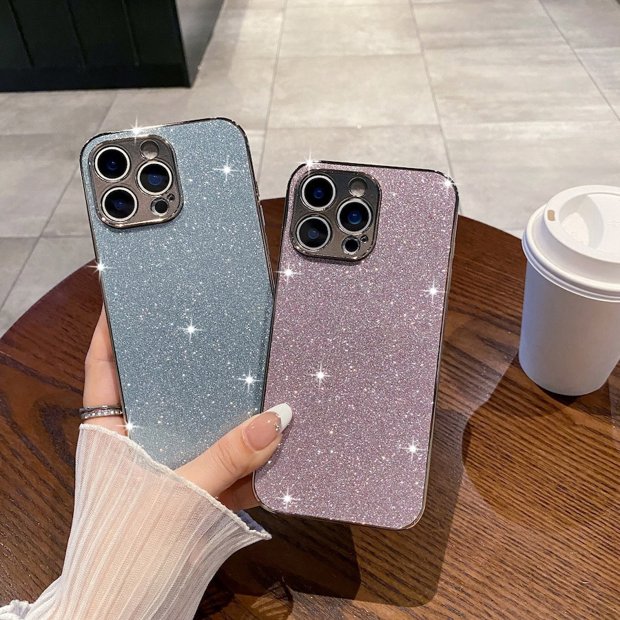 Soft Glitter ชุบเคสโทรศัพท์สําหรับ OPPO A6X A6s A6 A3 A3X 2024 A5 PRO A5X Reno 15 15F 12 13 14 Pro Max 14F 11F 12F 13F 5G กันกระแทกปกหลัง