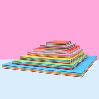 กระดาษพับนก สีพื้น กระดาษพับ origami paper แพ็ค 100 ชิ้น กระดาษสี่เหลี่ยม พับนกกระเรียน พร้อมส่ง