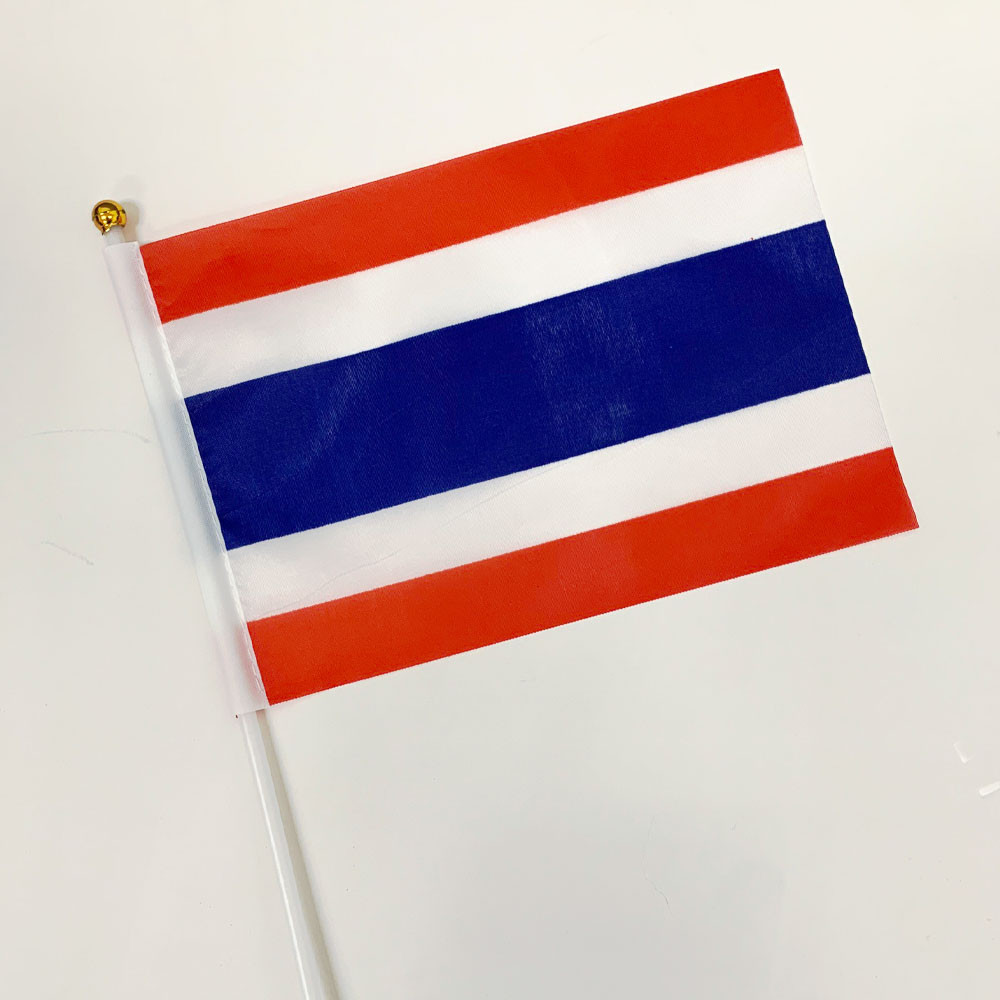 ChaiBaoShop ธงชาติไทย ธงผ้าร่ม ขนาด 21x14 ซม. ธงถือ ธงโบก ธงชาติ #ไทยนี้รักสงบแต่ถึงรบไม่ขลาด - รูปที่ 4