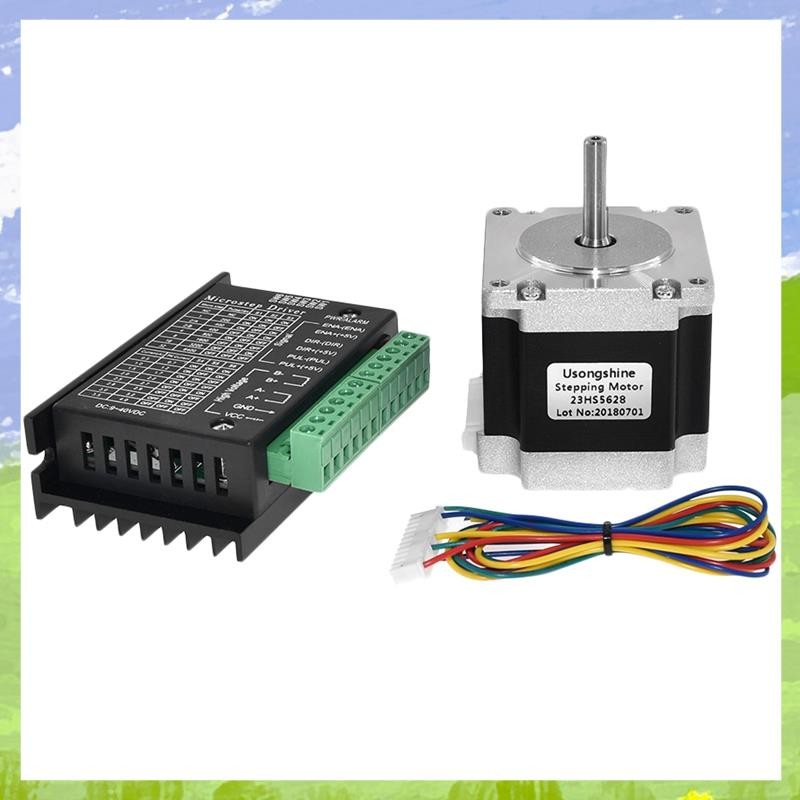 Nema 23 23HS5628 Stepper Motor 57 มอเตอร์ 2.8A พร้อม TB6600 Stepper Motor Driver NEMA17 23 สําหรับ C
