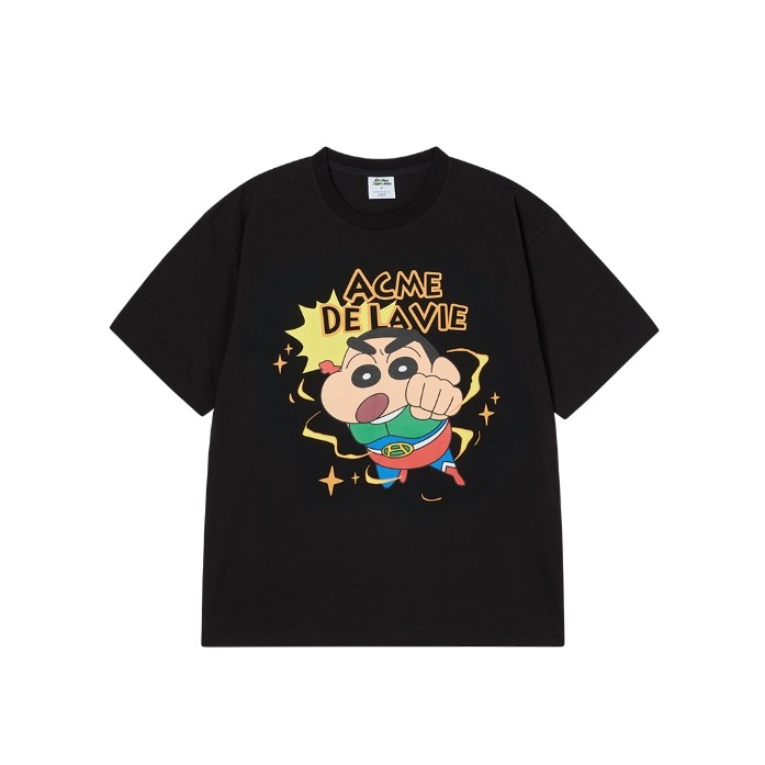 เสื้อยืดคอกลมแขนสั้นลําลองพิมพ์ลาย Crayon Shin chan คุณภาพสูง