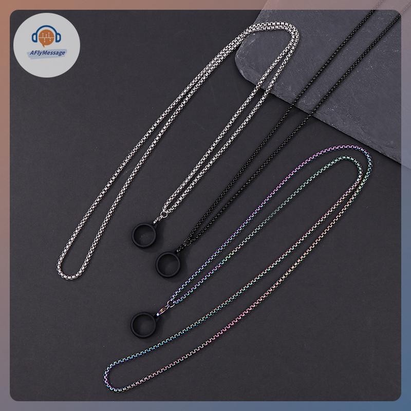 AFl Anti-Lost ปากกา Lanyard Anti-drop แบบพกพาโซ่โลหะสร้อยคอ Lanyard โลหะสลิงงูกระดูกโซ่ Rubble แหวน 