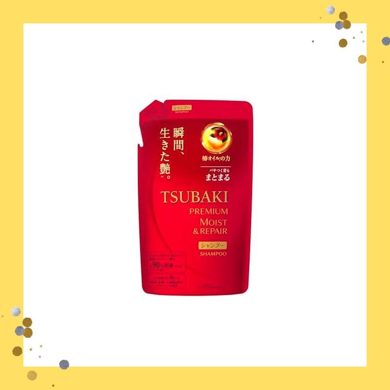 TSUBAKI Premium Volume & Repair Shampoo Refill TSUBAKI Glossy Moist Liquid Package: Red 330ml (x 1)
