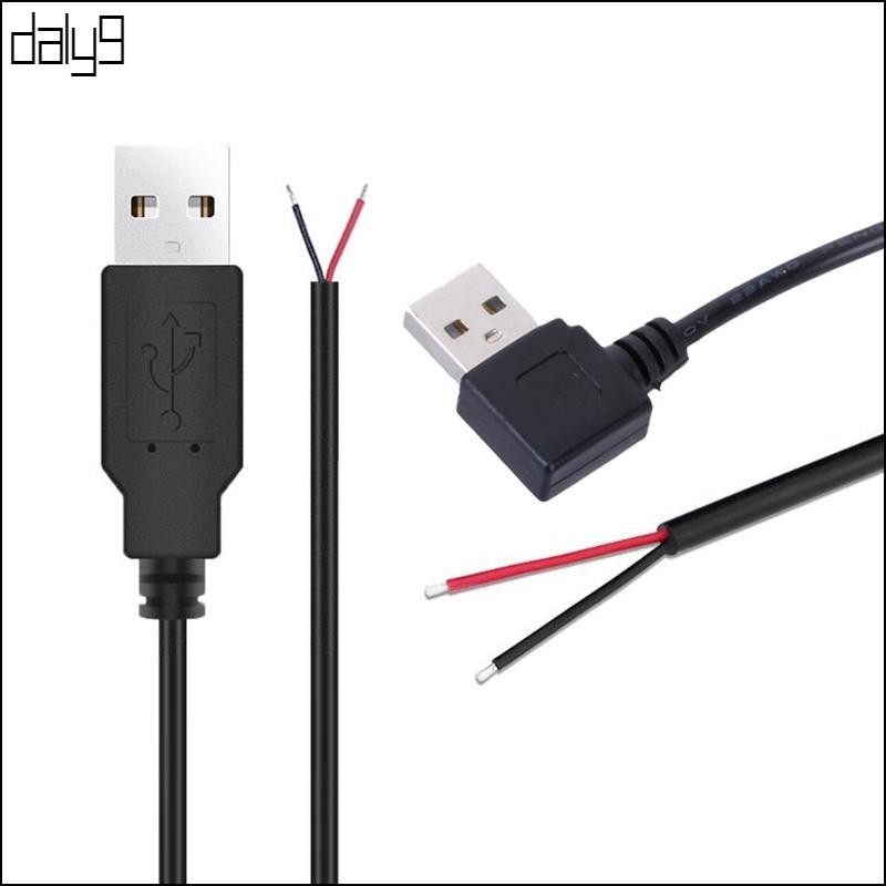 Dal 30 ซม.100 ซม.200 ซม.สายไฟ 22AWG USB ชาย 2Pin สายไฟชาร์จ