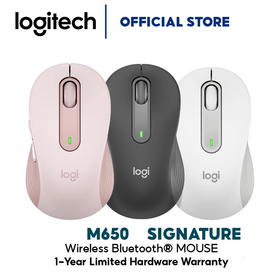 เมาส์ไร้สาย Logitech Signature M650 / M650 L | สัมผัสเงียบ | เมาส์บลูทูธ | คลิกเงียบ