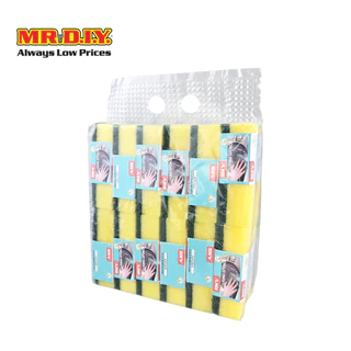 MR.D.I.Y ฟองน้ำพร้อมใยขัดอเนกประสงค์ จำนวน 12 ชิ้น/แพ็ก