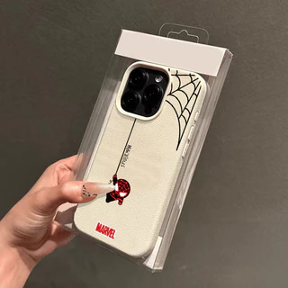 เคสไอโฟน 17 11 สำหรับ IPhone 16 XR 13 16 11 15 12 14 Pro Max XS X Max 16 7 15 8 Plus คู่รักการ์ตูนสไปเดอร์แมนอินเทรนด์