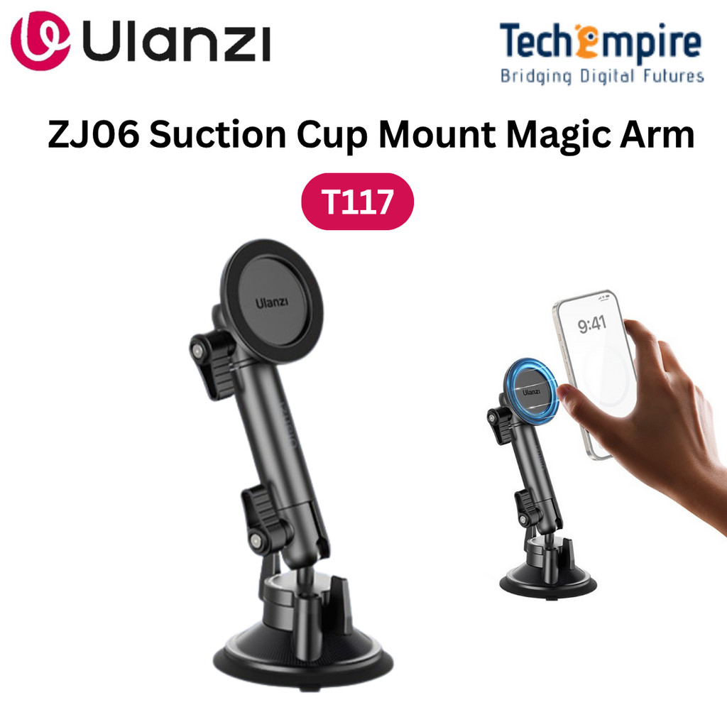 Ulanzi ZJ06 ถ้วยดูด Mount Magic Arm สําหรับสมาร์ทโฟน MagSafe สําหรับรถยนต์ Windows Tile Wall