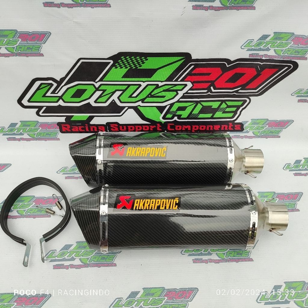 Canister Akrapovic racing ไอเสียคาร์บอนทางเข้า 51 มม. ninia 250 cbr 250 rr yamaha r25 sz 150 yamaha 