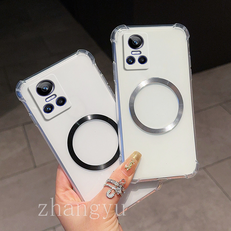 ปลอกRealme GT neo3 เคสโทรศัพท์แม่เหล็กโปร่งใสสี่มุมกันกระแทกเคสนิ่มใหม่ – โปรปัง