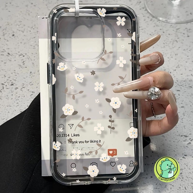 2 in 1 เคสโทรศัพท์สําหรับ Honor X9C สมาร์ท X9B X9A X9 Magic 7 6 5 Pro 4 Lite 5G 4G หรูหราน่ารัก Elegant ดอกไม้ Clear Anti-fall Soft Casing
