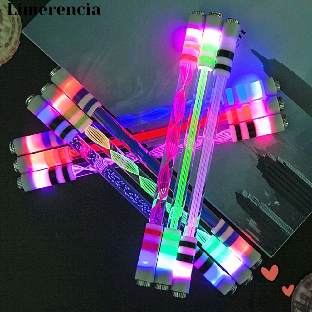 LIMERENCIA Spinning Pen Spin Toy Creative Aggravated Pocket Led Flash Spinning Pen LED Luminous