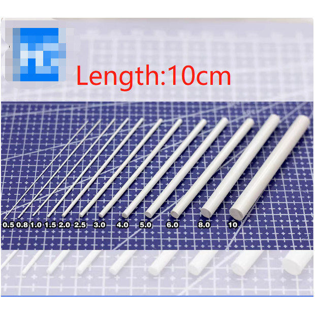 CALILY Solid Rod ABS Round Rod ความยาว 10 ซม. รุ่นทหารรายละเอียดปรับปรุงวัสดุสิ้นเปลืองพลาสติก