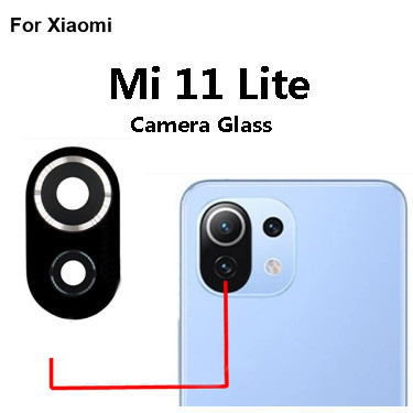 BM Xiaomi Mi 11 Lite / Mi11 Lite เลนส์กระจกกล้องด้านหลังหลักสําหรับซ่อม Crack Replacement (M2101K9AG