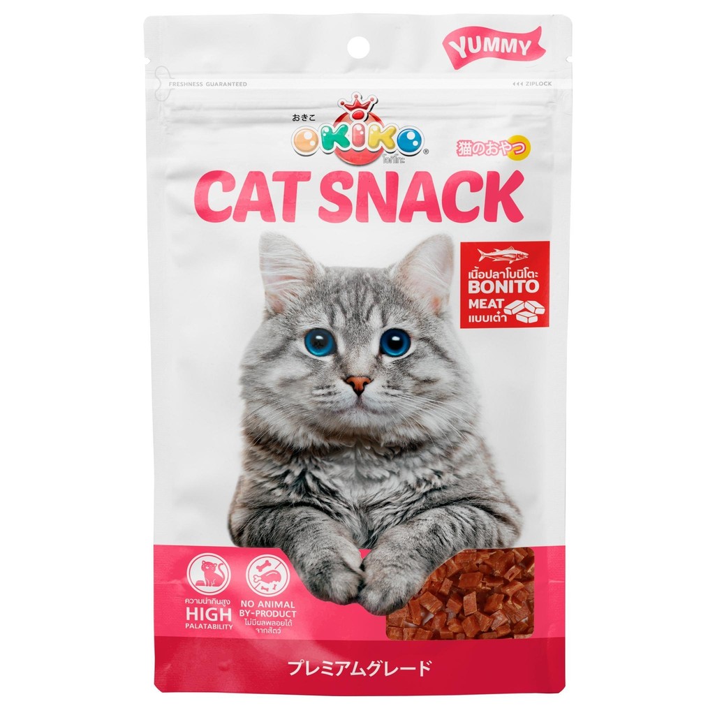 Okiko (โอกิโกะ) ขนมสำหรับแมว ทำจากเนื้อสัตว์แท้ 1 ซอง 27-30 กรัม - รูปที่ 4