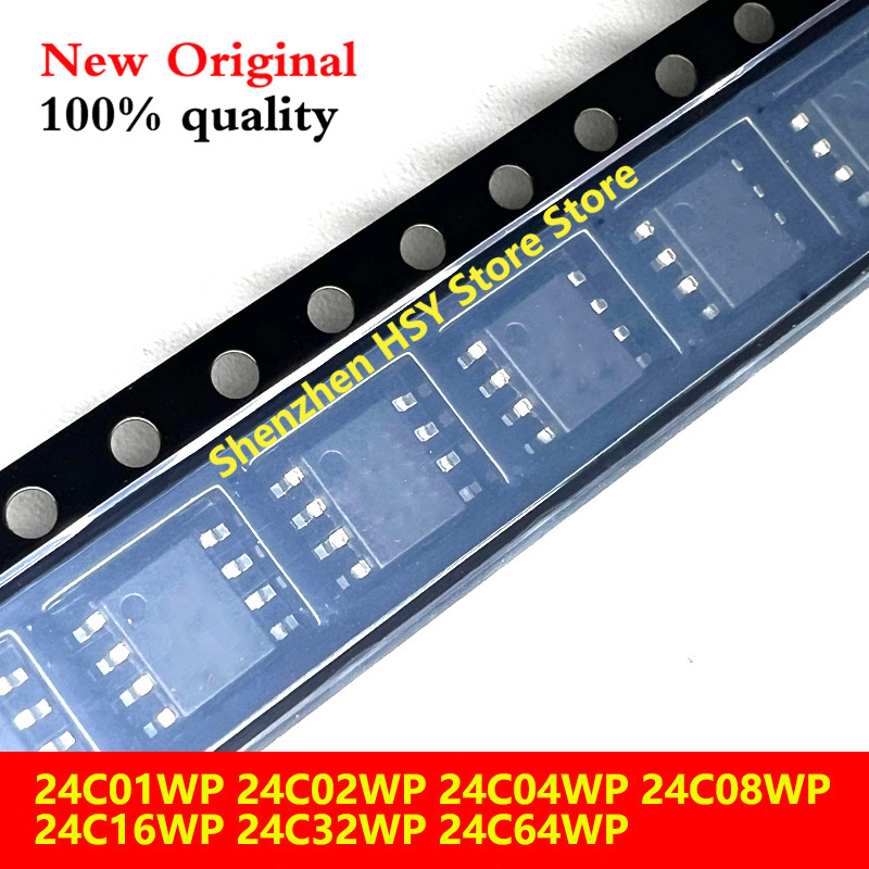 (10ชิ้น) ใหม่ 24C01WP 24C02WP 24C04WP 24C08WP 24C16WP 24C32WP 24C64WP M24C01 M24C02 M24C08 M32C16M24
