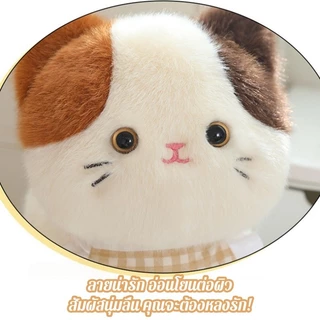 ตุ๊กตาแมว 22cm ตุ๊กตาแมวลายแคลิโก ตุ๊กตาแมวน่ารัก น่ารักและนุ่มนิ่ม ของขวัญวันเกิด