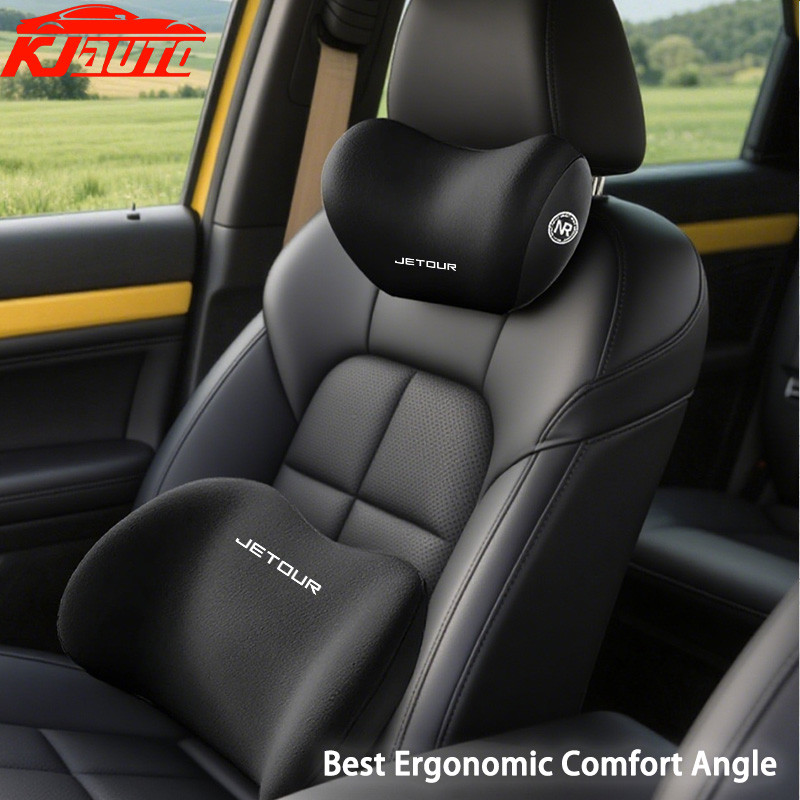 Jetour รถหน่วยความจําโฟมคอหมอนป้องกันเอวพนักพิงเบาะเอวรถ Headrest เบาะสําหรับ Jetour T1 T2 DASHING X