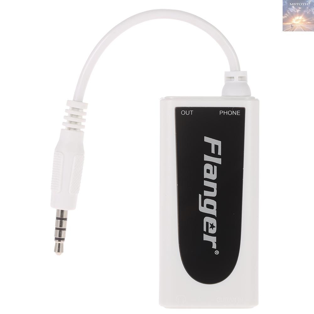 Flanger FC-21 ตัวแปลงขั้วต่อกีตาร์กีตาร์ไฟฟ้าเบสไปยังอะแดปเตอร์แท็บเล็ตโทรศัพท์มือถือเข้ากันได้กับโท