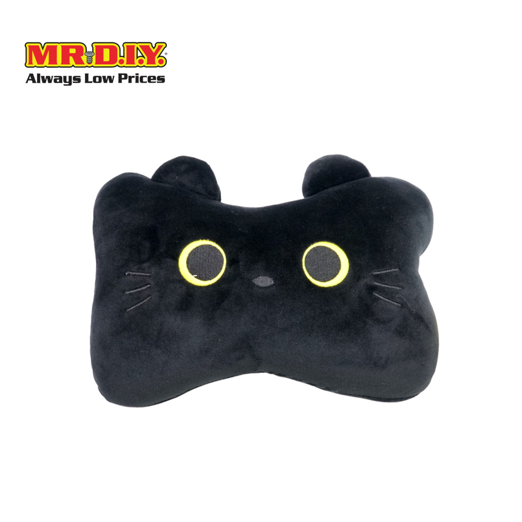 MR.D.I.Y. หมอนรองคอทรงกระดูก ลายแมวเหมียวสีดำ ขนาด 20 X 25 X 11 ซม.