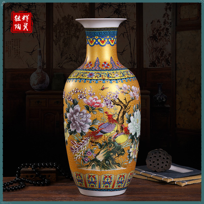 Captivating Jingjing Jingjing แจกันดอกไม้สีเคลือบ – Artisan-Crafted เซรามิคตกแต่งสําหรับ Chic Office & Stylish Home – เครื่องลายครามโบราณ Flair!