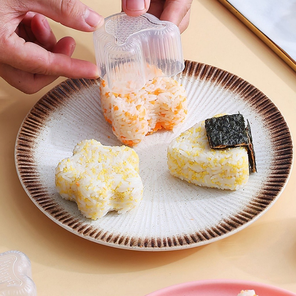 แม่พิมพ์ข้าวปั้น Sushi Onigiri Bento สําหรับทารกและเด็ก - แม่พิมพ์สามเหลี่ยม-MU888