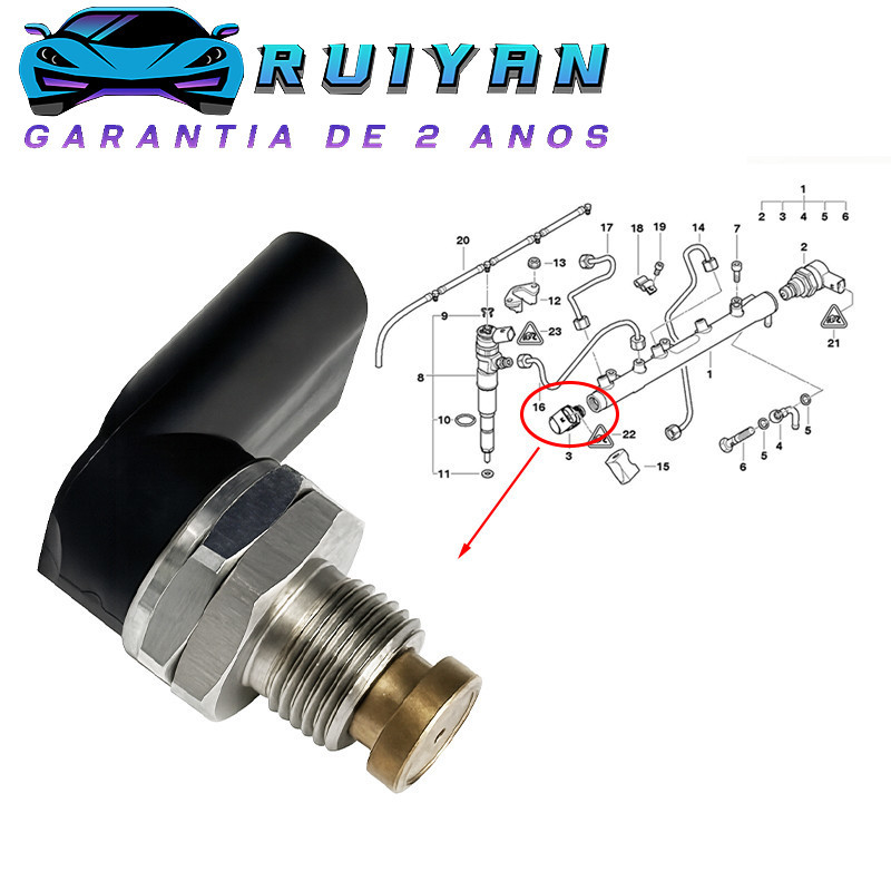 1800Bar การใช้เซ็นเซอร์ความดันสําหรับ BMW 1–7 Series X3 X5 X6 E46–E93 2.0T 3.0T 2.0L 3.0L 2001–2013 