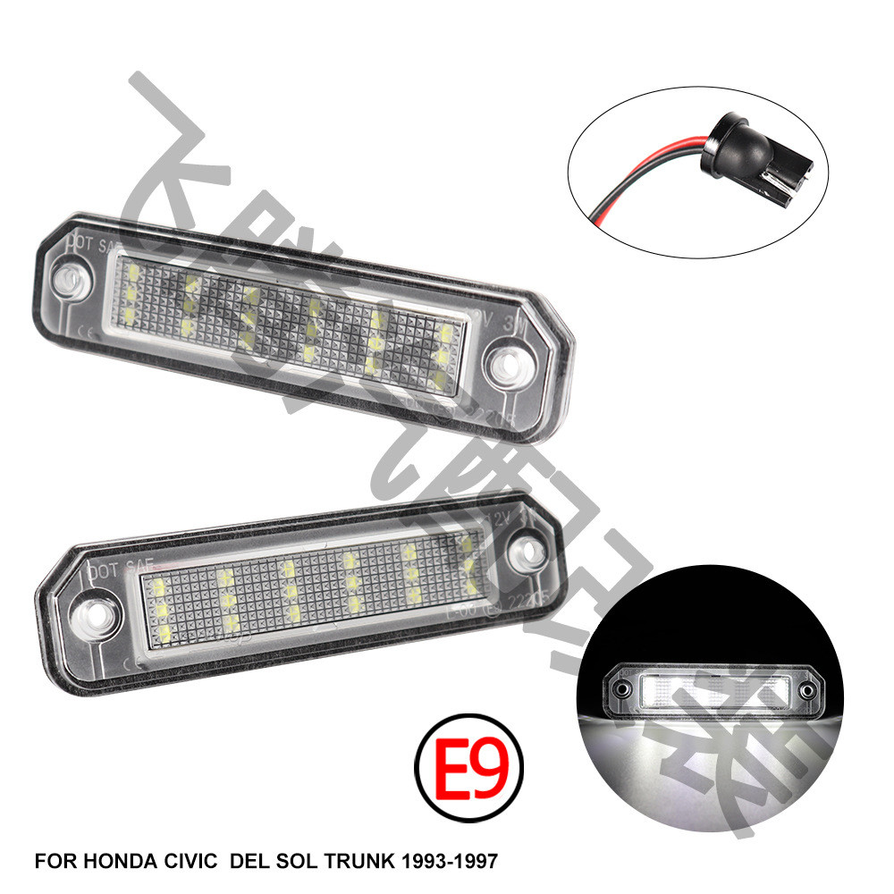เหมาะสําหรับ Honda CIVIC CIVIC EJ EG EK3 CR-X 93-97 ไฟป้ายทะเบียน LED สว่างเป็นพิเศษ