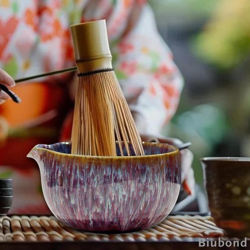 [Biubond] ชามชามัทฉะเซรามิคถ้วยชาเทพวยอุปกรณ์มัทฉะสําหรับปัดชามชาหัตถกรรมสําหรับ Tearoom Home